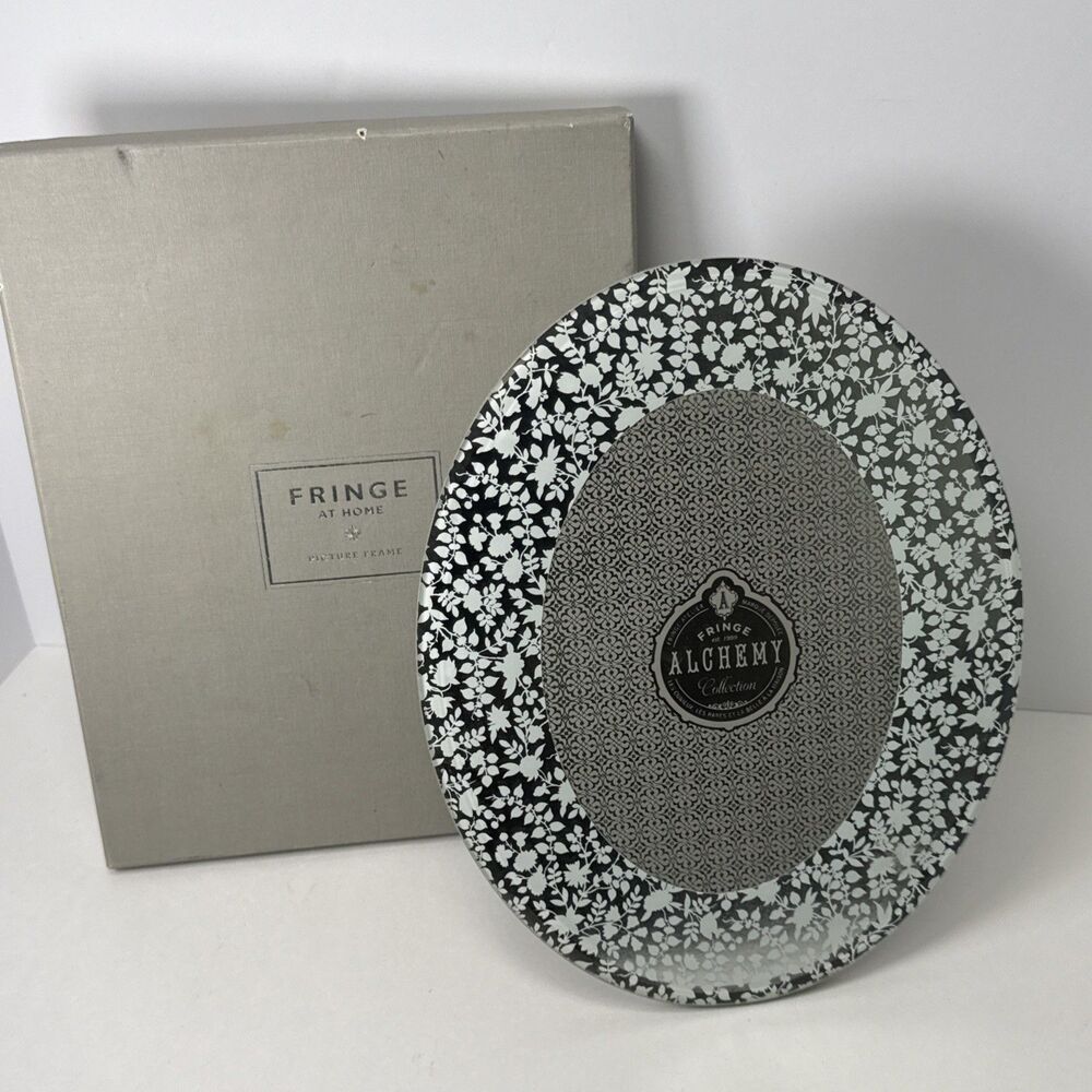Fringe at Home CIRCULAR Glass Picture Frame ALCHEMY COLLECTION 5x7 Photo